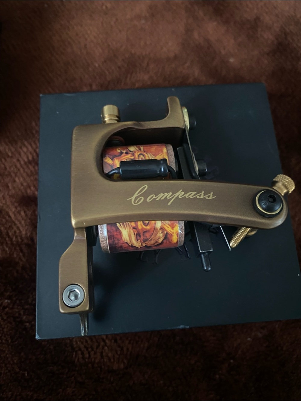 Dragonhawk Compass Brass Wrap Coil Tattoo Machine